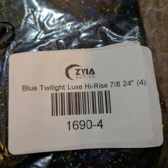 Zyia active blue twilight luxe hi rise 7/8 (4)and all star bra (m) set - Picture 2 of 4